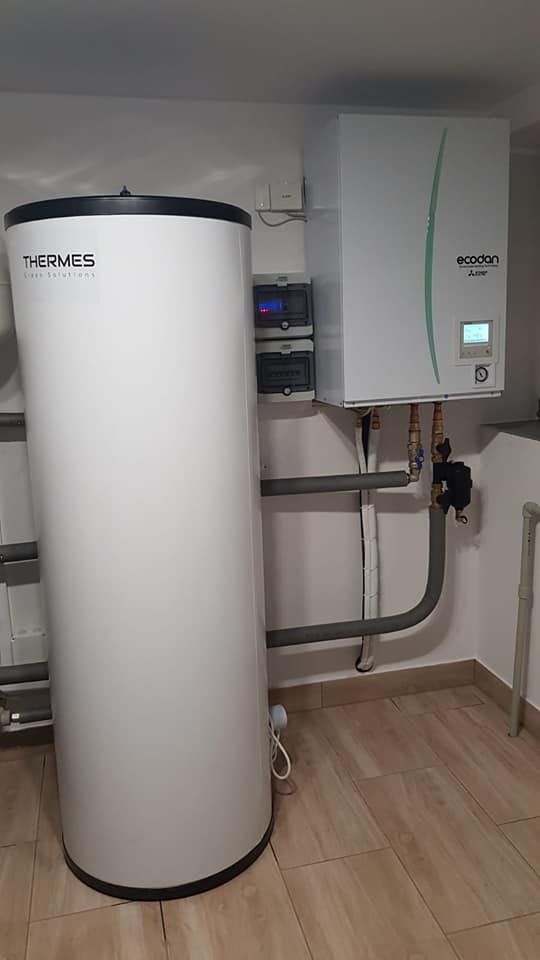 Instalacja wewnętrzna pompy ciepła