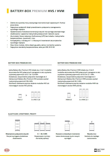 Magazyn Energii HVS / HVM Battery Box