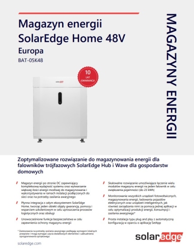 Magazyn energii  SolarEdge Home 48V 
