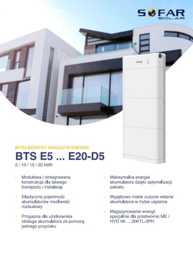 Inteligentny magazyn energii BTS E5 ... E20-D5