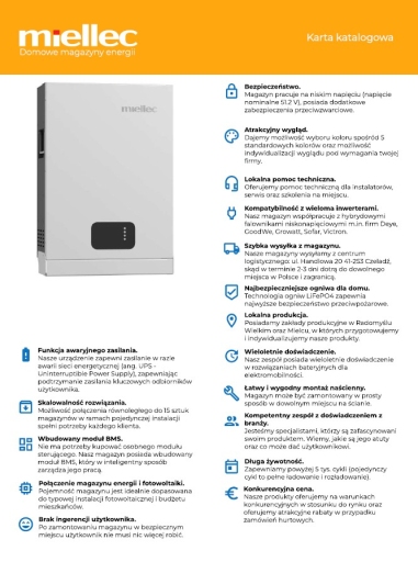 Magazyn Energii Miellec 5,12 kWh